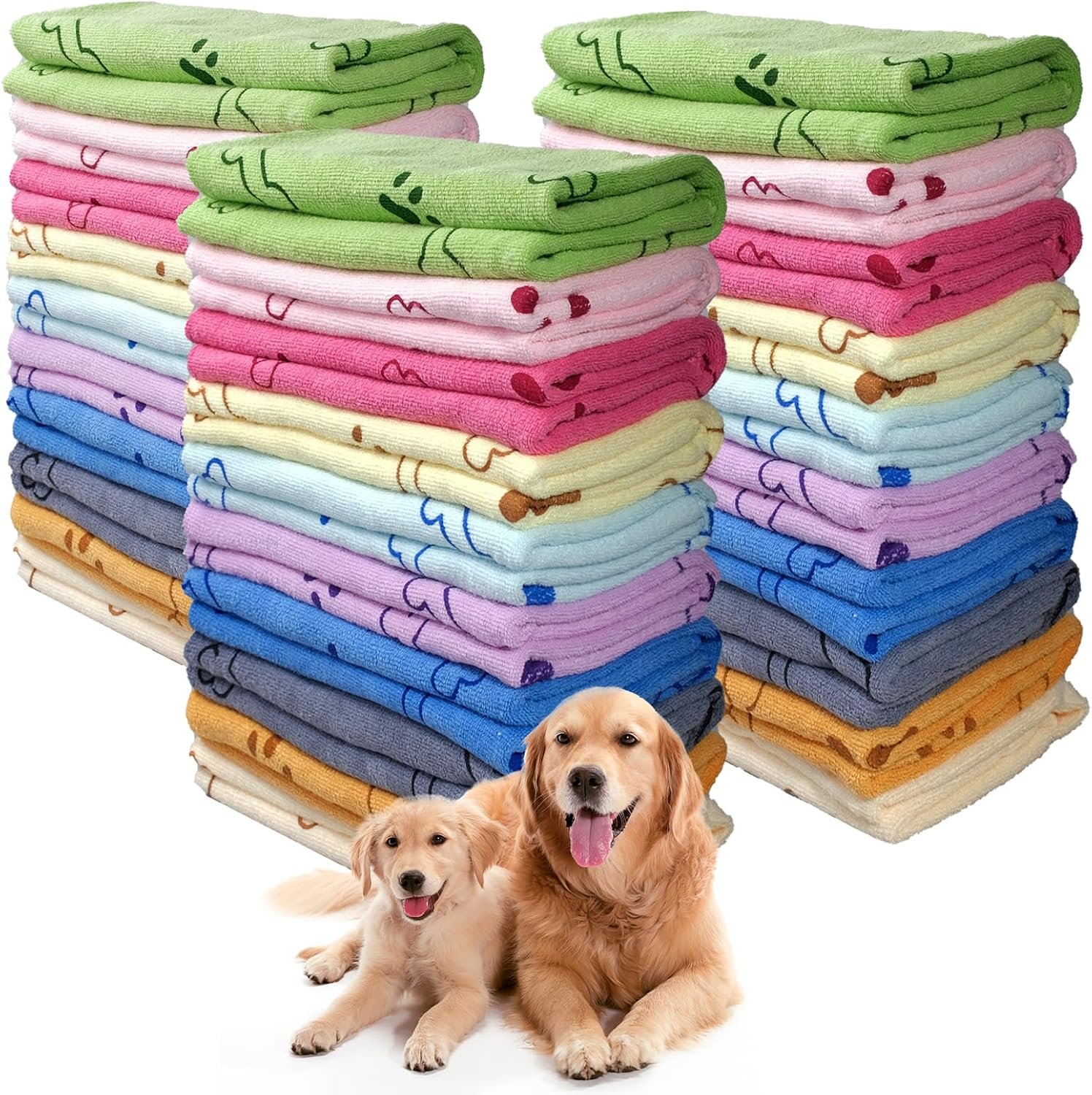 30 Pcs Dog Towels for Drying Dogs Bulk 20 x 40 Inch Quick Drying Pet Bath Towels Colorful Pet Grooming Towel Absorbent Microfiber Towel for Small Medium Large Dog Puppy Cat (Multicolor) 30 Pcs Dog Towels for Drying Dogs Bulk 20 x 40 Inch Quick Drying Pet Bath Towels Colorful Pet Grooming Towel Absorbent Microfiber Towel for Small Medium Large Dog Puppy Cat (Multicolor)
