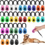 30 Pcs Dog Training Clicker, Pet Behavioral Training Clickers with Wrist Strap Bird Clicker Cat Clickers Puppy Trainings Supplies for Dogs Cats Horses Birds Behavioral Train Accessories