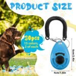 30 Pcs Dog Training Clicker, Pet Behavioral Training Clickers with Wrist Strap Bird Clicker Cat Clickers Puppy Trainings Supplies for Dogs Cats Horses Birds Behavioral Train Accessories - Image 2