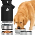 32 oz. Dog Water Bottle, Insulated Dog Travel Water Bottle, Stainless Steel Pet Water Bottle Dispenser, Portable Food and Water Bowl for Dogs for Walking Dog Canteen Travel Kit