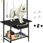 36 In Dog Grooming Table with Drawer & Wheel for Medium Large Dog at home