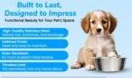 4 Pack - 6.75 Cup (1.6 Liter) Stainless Steel Dog Bowls – Metal Dog Food Bowls, Dog Water Bowls, Pet Feeding Bowls, Replacement Bowls for Raised Stands, Rust Resistant, Dishwasher Safe - Image 2