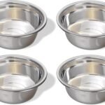 4 Pack – 6.75 Cup (1.6 Liter) Stainless Steel Dog Bowls – Metal Dog Food Bowls, Dog Water Bowls, Pet Feeding Bowls, Replacement Bowls for Raised Stands, Rust Resistant, Dishwasher Safe