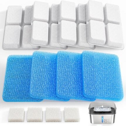 4 Pack Dog Water Fountain Filter Replacement Fit for Sharlovy W10 Pro