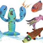 4 Pack Squeaky Dog Water Toys, Floating Dog Pool Toys, Cute Dogs Summer Accessories for Small Medium Large Dogs