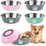 4 Pack Stainless Steel Dog Bowls, 29 OZ Metal Dog Bowls, 3.6 Cups