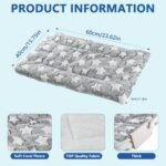 4 Pcs Dog Bed Mat Crate Pad Reversible Mat Machine Washable Bed Star Pet Sleeping Kennel Pad for Crate for Small, Medium, Large Dog(16 x 24 x 1.2 Inch,Gray) - Image 2