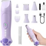 4-in-1 Dog Clippers for Grooming Kit – 45dB Quiet 150-Min Run Non-Slip Grip