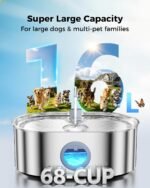 4.2Gal Extra Large Dog Water Fountain, Stainless Steel Pet Water Fountain - Image 2