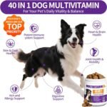 40 in 1 Dog Vitamins and Supplements 200Ct Dog Multivitamin Chewable, Immunity Support Multivitamin Vitamins with Turkey Tail Mushroom, Skin & Coat, Mobility, Gut & Heart Health, Hip & Joint Support - Image 2