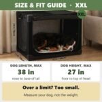 42 x 31 x 31 Inch Collapsible Soft Dog Crate for Dogs Up to 90 lbs, Portable Travel Pet Kennel with 4 Zip Doors, Foldable Indoor Outdoor Crate with Mat, Carry Bag, Black - Image 2