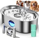 4.2Gal Extra Large Dog Water Fountain, Stainless Steel Pet Water Fountain