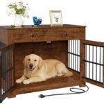44” Dog Crate Furniture Large Wooden Dog Kennel Indoor Dog House