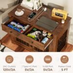 44'' Dog Crate Furniture Large Wooden Dog Kennel Indoor Dog House - Image 2