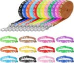 48 Pcs Puppy Collar and Leash Set Polypropylene Adjustable Small Dog Collar and Leash Set Pet Collars for Medium Dogs Small Pet Puppy Walking Training with Hook and Buckle(Multicolor,Paws Pattern)