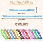 48 Pcs Puppy Collar and Leash Set Polypropylene Adjustable Small Dog Collar and Leash Set Pet Collars for Medium Dogs Small Pet Puppy Walking Training with Hook and Buckle(Multicolor,Paws Pattern) - Image 2