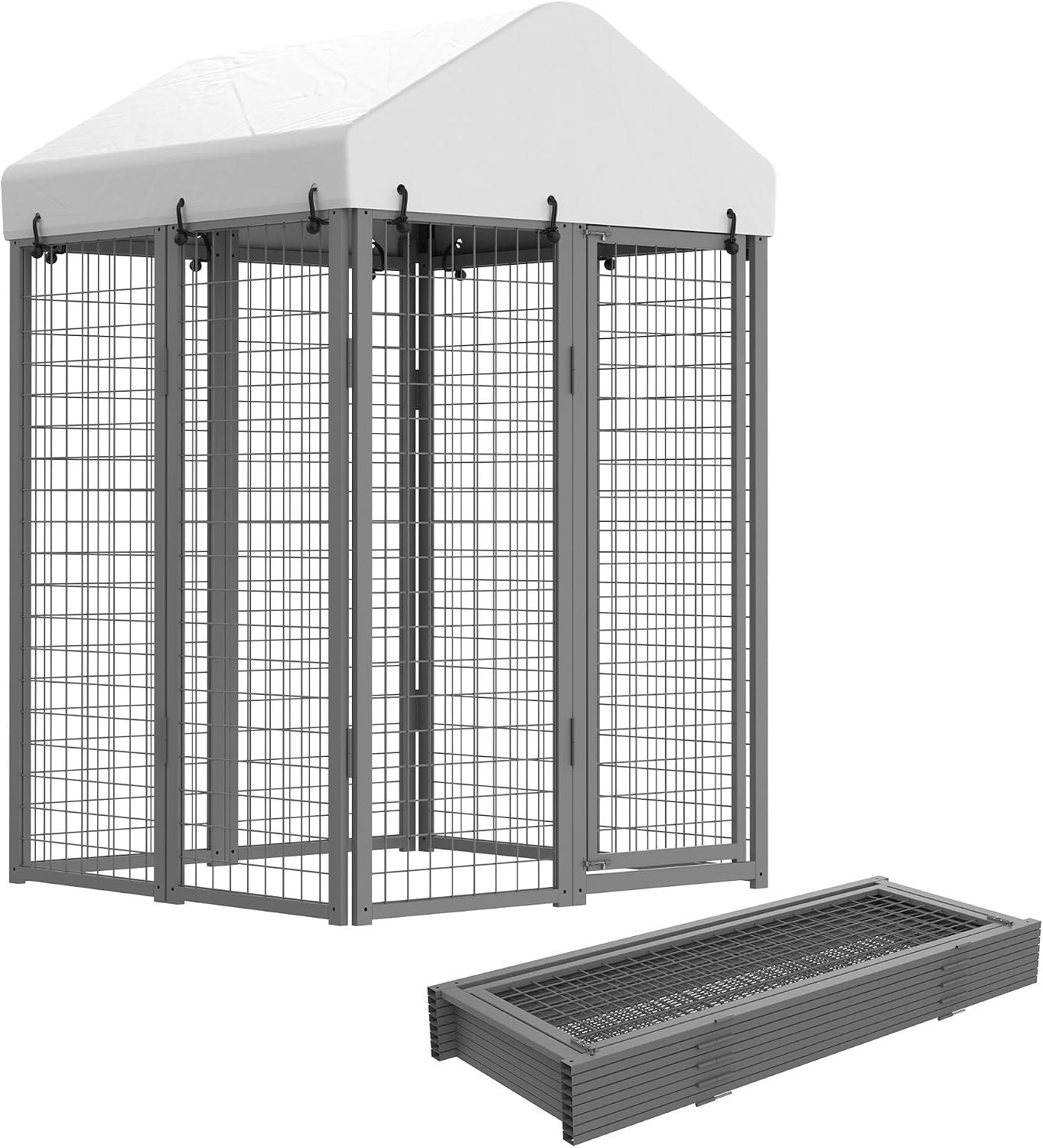 4×4 ft Outdoor Dog Kennel, Collapsible Dog Pen for Medium Dogs 4×4 ft Outdoor Dog Kennel, Collapsible Dog Pen for Medium Dogs