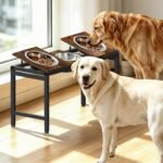 5-Height Adjustment 15″-20.5″, Raised Dog Bowl Stand for Large Dogs