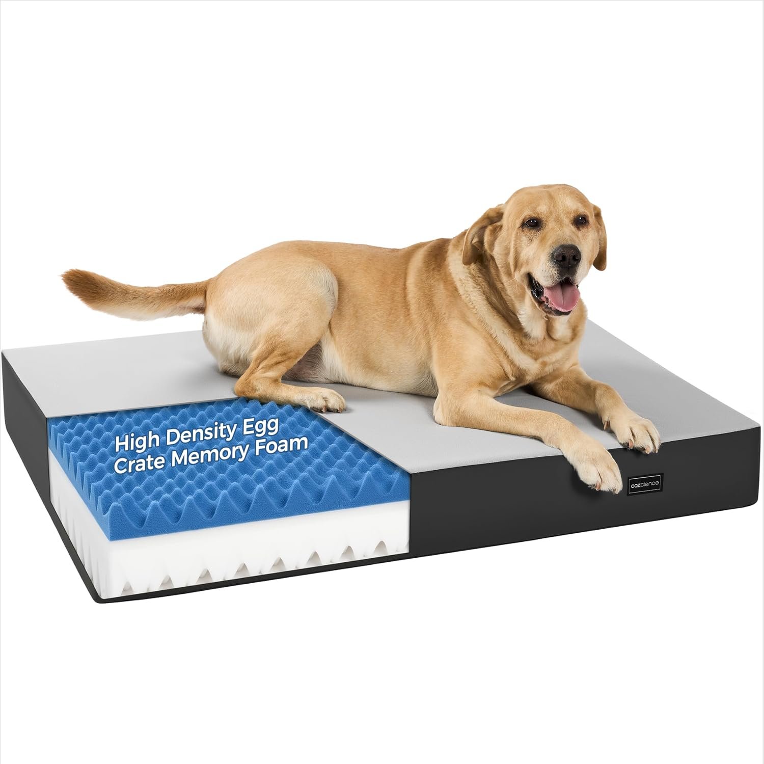 5 Inch Thick Orthopedic Dog Bed for Medium & Large Dogs, High Density Egg Crate Memory Foam with Support Foam, Waterproof Liner & TPU, Removable Washable Cover, Nonskid Bottom, 36″x27″x5″, Grey 5 Inch Thick Orthopedic Dog Bed for Medium & Large Dogs, High Density Egg Crate Memory Foam with Support Foam, Waterproof Liner & TPU, Removable Washable Cover, Nonskid Bottom, 36″x27″x5″, Grey