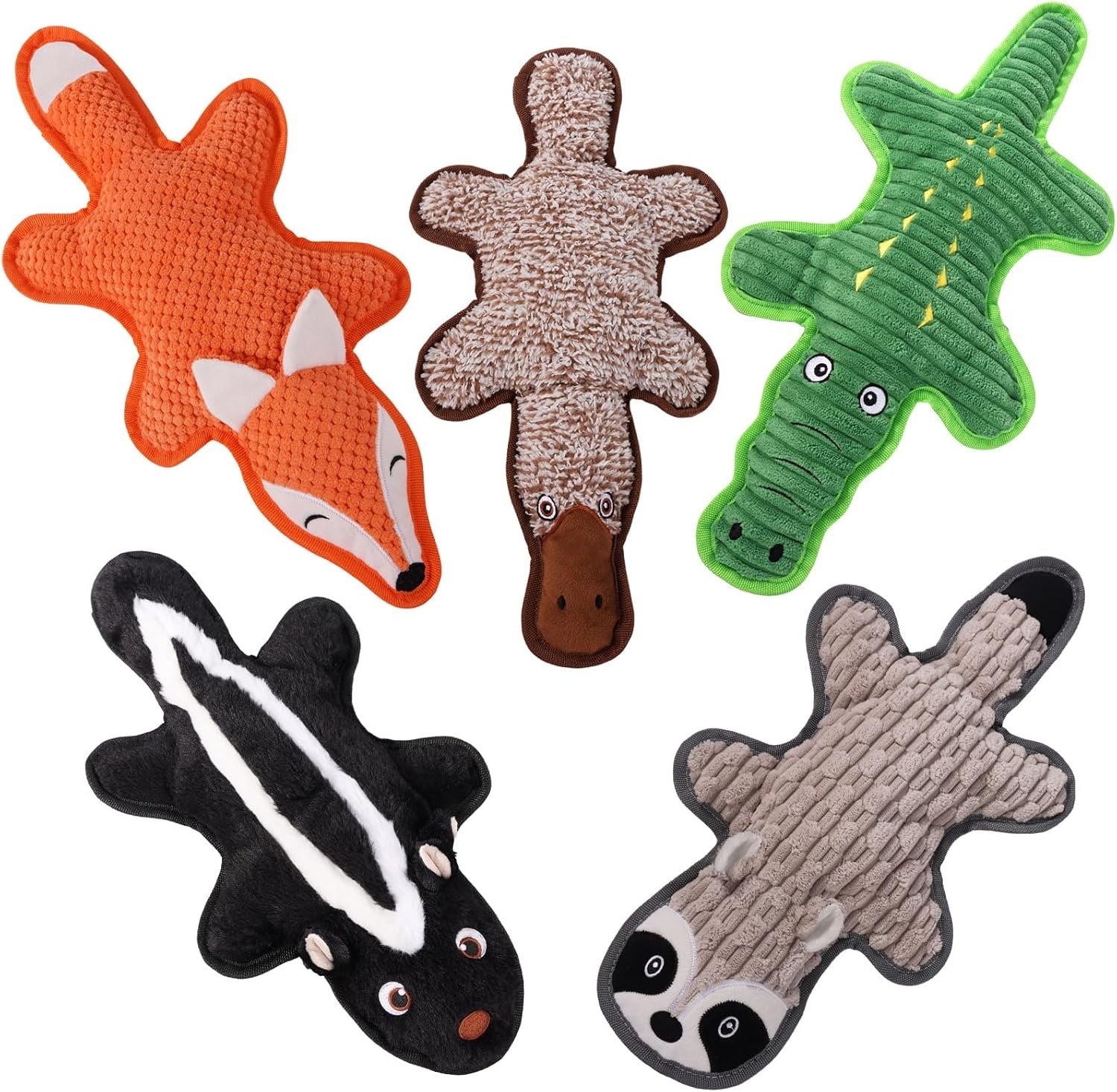 5 Pack No Stuffing Squeaky Dog Toys for Large Dogs – Interactive Durable Plush Chew Toy with Crinkle Paper, Safe Pet Toy for Small to Large Breed, Ideal for Puppy Gifts & Tug of War Toys 5 Pack No Stuffing Squeaky Dog Toys for Large Dogs – Interactive Durable Plush Chew Toy with Crinkle Paper, Safe Pet Toy for Small to Large Breed, Ideal for Puppy Gifts & Tug of War Toys