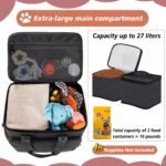 5 Set Dog Travel Bag for Supplies, Dog Lovers, Large Pet Travel Kit Includes 2 Food Containers&2 Collapsible Bowls、Placemats,Black - Image 2