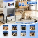 50 lbs Large Automatic Dog Feeder with Stainless Tray, Adjustable Heights - Image 2