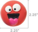 5pk Emoticon Latex Dog Toy, Provides A Comforting Squeak That Dogs Will Enjoy, Made of Natural Latex, It Squeaks When Squeezed! - Image 2