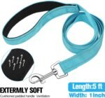 6 Pack Dog Leashes for Large Dogs, Reflective Nylon, Padded Handle, 5 ft - Image 2
