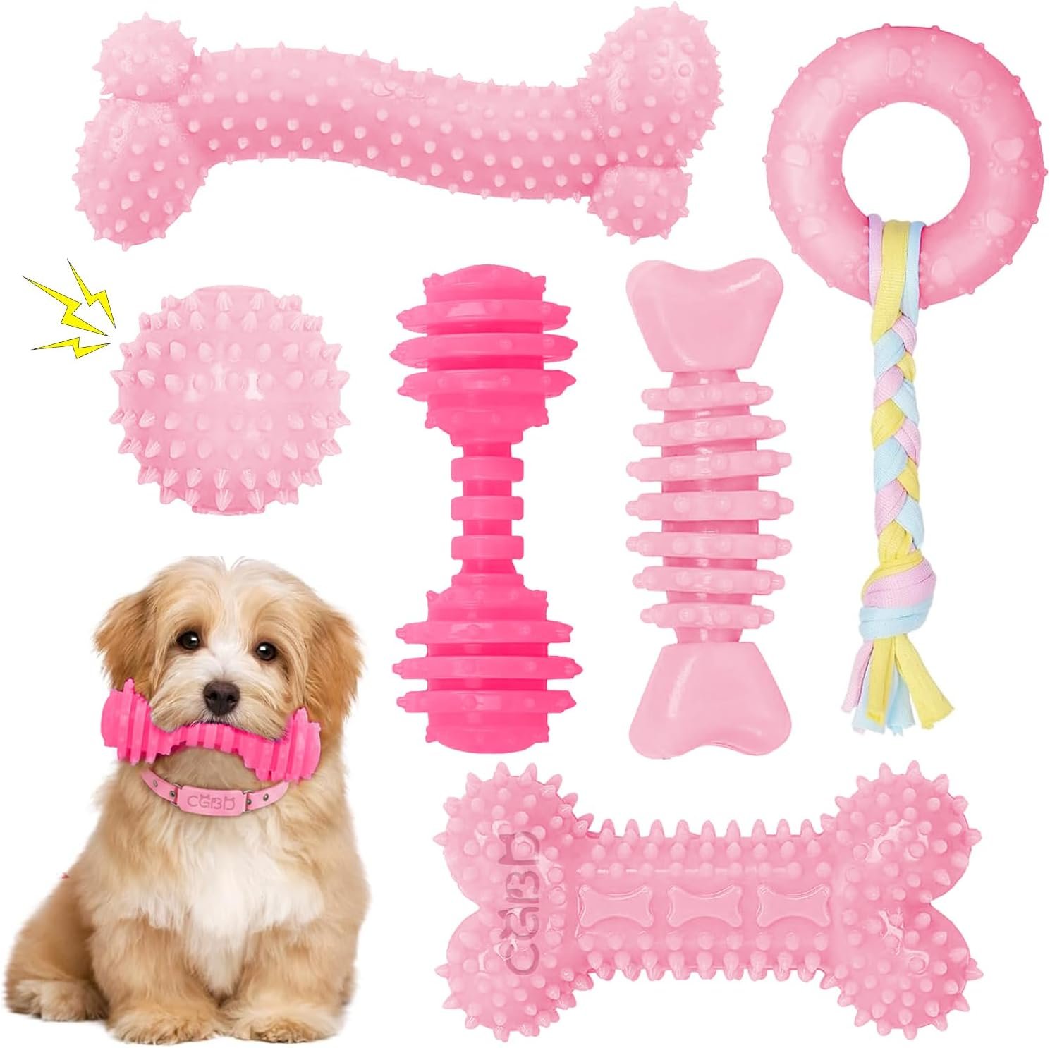 6 Pack Puppy Teething Chew Toys, Soft Dental Dog Toys for Small Dogs 6 Pack Puppy Teething Chew Toys, Soft Dental Dog Toys for Small Dogs