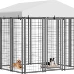 6×6 ft Outdoor Dog Kennel, Heavy Duty Dog Pens for Large Dogs