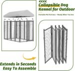 8x4x6 ft Outdoor Dog Kennel, Collapsible Dog Pen for Large Dogs - Image 2