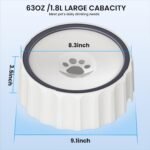 9.1" X 3.5" Dog Water Bowl No Spill 70oz/2L Large Capacity Dispenser Non Slip No Splash Bowl Pet Slow Feeder No Drip Dog Water Bowl on Vehicle Slow Water Bowl for Dogs and Cats - Image 2