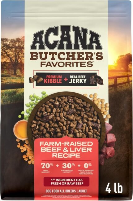 ACANA Butchers Favorites Grain-Free Dry Dog Food Farm-Raised Beef 4lb Bag