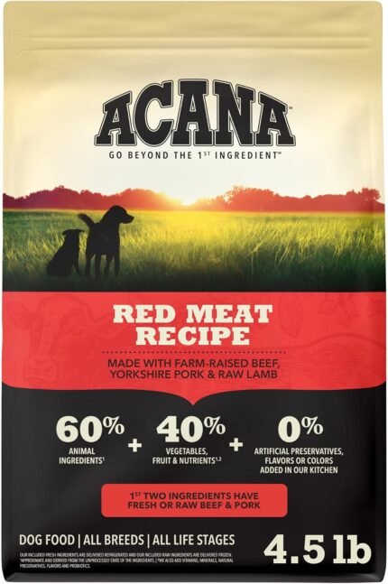 ACANA Grain Free Dry Dog Food Red Meat Recipe 4.5lb Bag