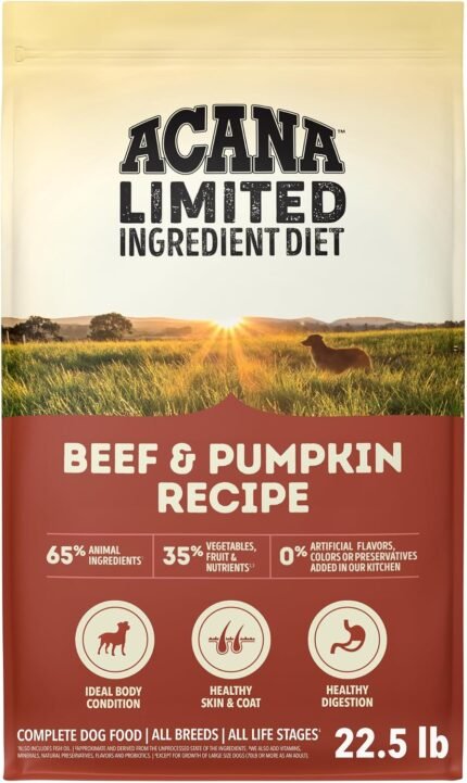 ACANA Singles Limited Ingredient High Protein Dry Dog Food Beef 22.5lb Bag