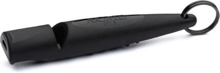 ACME Alpha 211.5 Professional Dog Training Whistle with Enhanced Ergonomic Grip. BPA-Free Plastic. 110 dBA. Long Range. Standardized Frequency. Weatherproof. Made in the UK (Black)