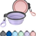 AONKEY 2 Pack Collapsible Dog Bowls with Bottle Carrier(Small 15oz)