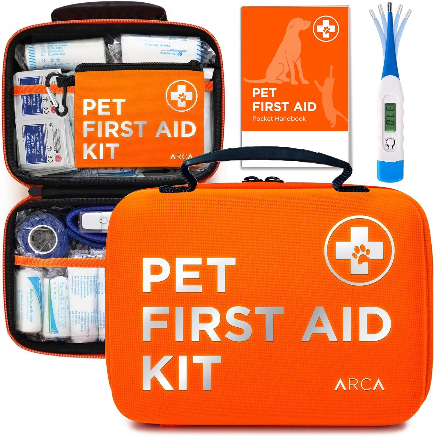 ARCA PET Cat & Dog First Aid Kit for Car – Pet Emergency Kit for Home Office Travel – Dog Camping Essentials with Muzzle & Mini First Aid Pouch ARCA PET Cat & Dog First Aid Kit for Car – Pet Emergency Kit for Home Office Travel – Dog Camping Essentials with Muzzle & Mini First Aid Pouch