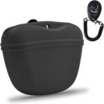AUDWUD Silicone Dog Treat Pouch with Clicker Magnetic Closure Secure Clip