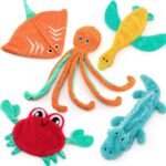 AWOOF 5 Pack Dog Squeaky Toys – No Stuffing, Durable Chew Toy Set for Puppy, Small to Large Dogs