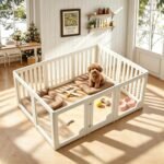Acrylic Dog Playpen Indoor Outdoor 24″ H, 10 Panels, HisFox Puppy Playpen