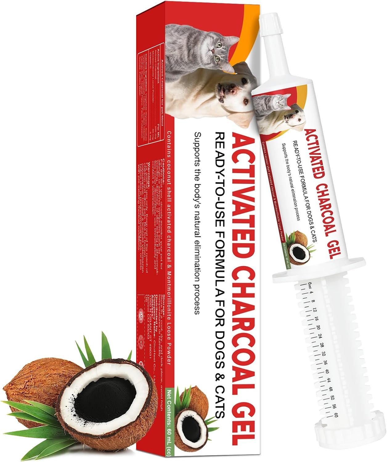 Activated Charcoal First Aid Kit Emergency Rescue for Dogs, Cats, Activated Charcoal for Dogs, Puppy & Pet Poisoning Kit, Camping Survival Remedy Essential, Ready to Absorb Toxins – 60cc (60ml) Activated Charcoal First Aid Kit Emergency Rescue for Dogs, Cats, Activated Charcoal for Dogs, Puppy & Pet Poisoning Kit, Camping Survival Remedy Essential, Ready to Absorb Toxins – 60cc (60ml)
