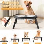 Adjustable Elevated Dog Bowls Stand – 4-Level Height Portable Feeder with Collapsible Silicone Bowls, Non-Slip Base for Medium & Large Dogs – Travel Dog Bowl & Water Dish - Image 2