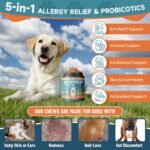 Advanced Dog Allergy Relief Bundle – Probiotic Allergy Chews (200) + Omega 3 Anti-Itch Chews (200), Dog Allergy Relief for Itchy Skin, Ears, Paws, Gut & Immune Support, Chicken Flavor