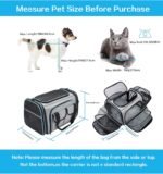 Airline Approved Pet Carrier, Large Soft Sided Pet Travel TSA Carrier 4 Sides Expandable Cat Collapsible Carriers with Removable Fleece Pad and Pockets for Cats Dogs and Small Animals - Image 2
