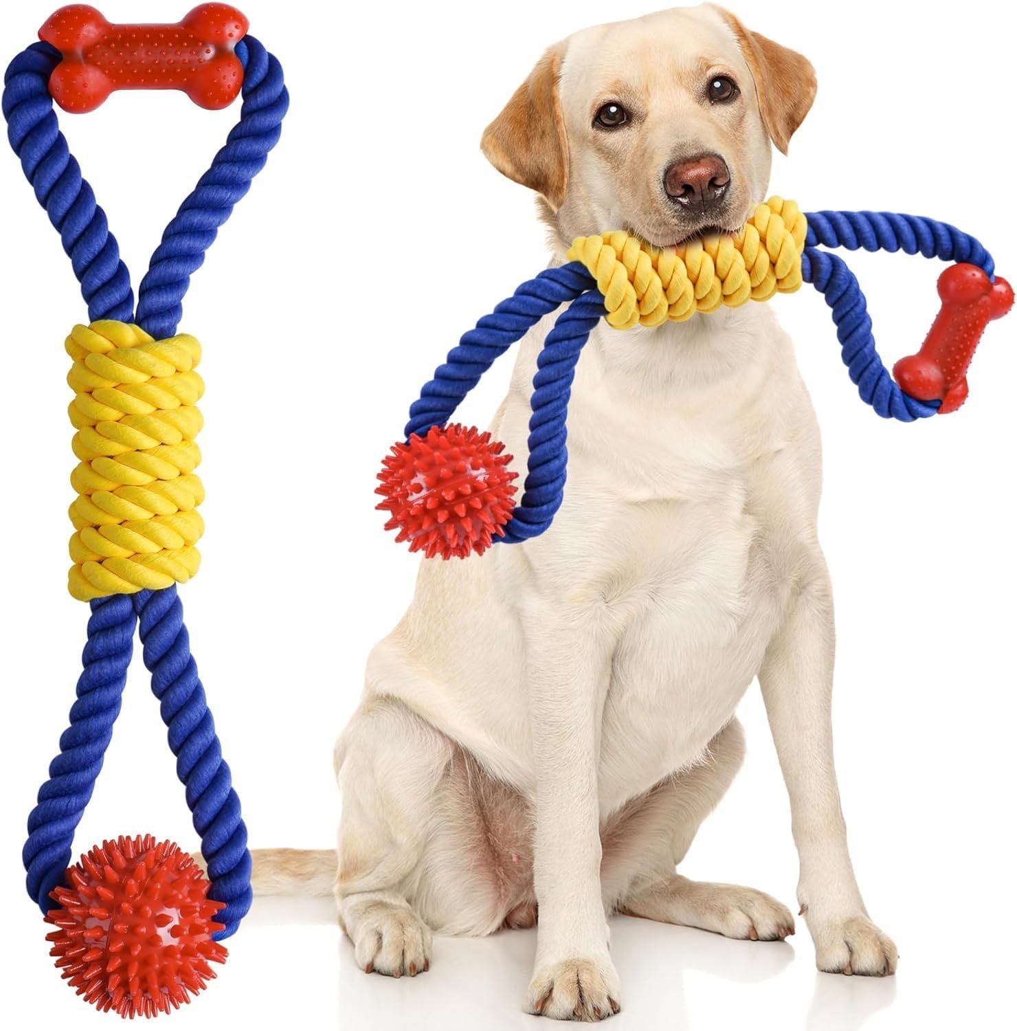 Aitmexcn Dog Rope Toy, Interactive Tug of War Toy for Medium and Large Dogs Aitmexcn Dog Rope Toy, Interactive Tug of War Toy for Medium and Large Dogs