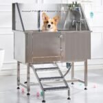 Albott 50″ Stainless Steel Dog Washing Station, Left Door