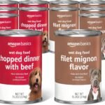 Amazon Basics Chopped Ground Dinner Wet Dog Food Variety Pack, Filet Mignon Flavor and with Beef, Made with Natural Ingredients, 13.2oz Cans (Pack of 12)