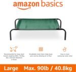 Amazon Basics Cooling Breathable Elevated Dog Bed with Metal Frame for Large Dogs, 51" x 31" x 8", Green, Easy to Assemble - Image 2
