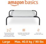Amazon Basics Cooling Breathable Elevated Dog Bed with Metal Frame for Large Dogs, 51" x 31" x 8", Grey - Image 2